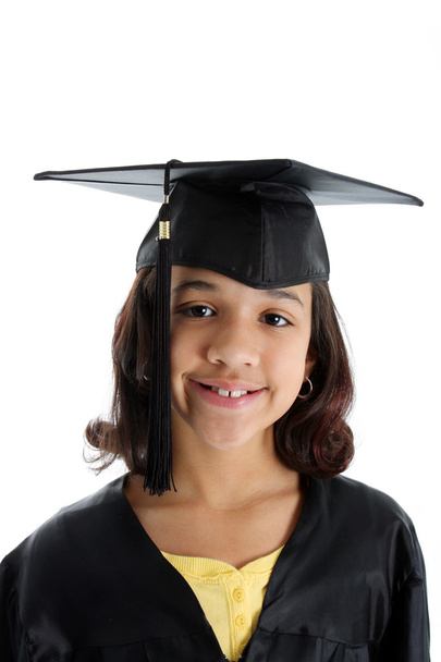 Graduation Girl On White Background - Фото, зображення