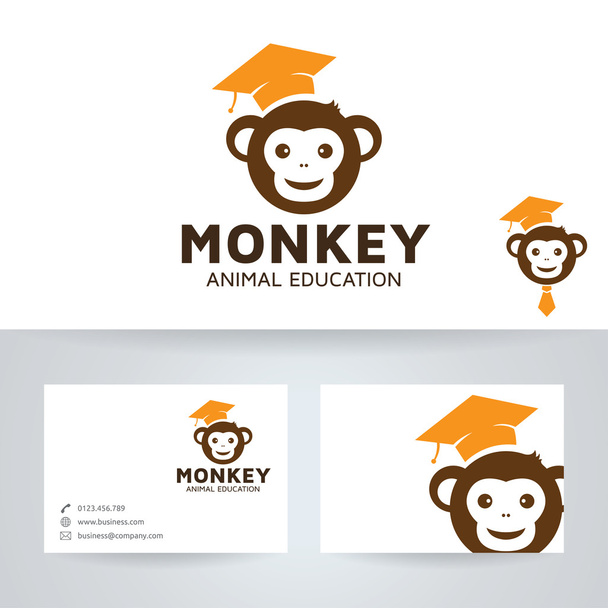 Apina koulutus vektori logo käyntikortti malli
 - Vektori, kuva