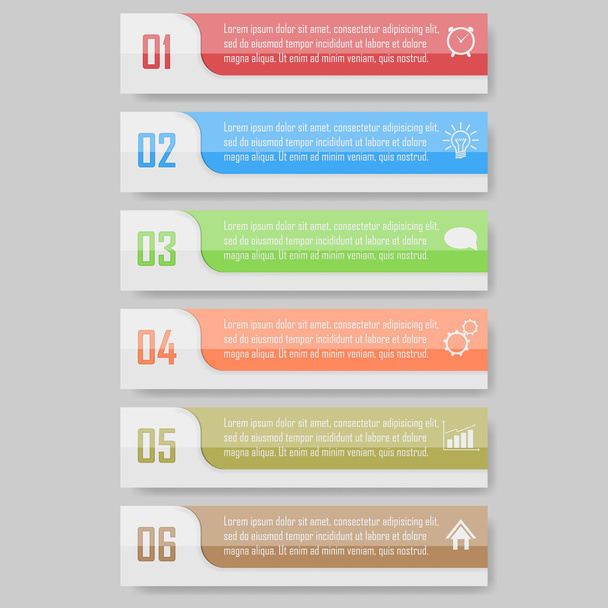infographic vector illustration. can be used for workflow layout, diagram, number options, web site. - Vektör, Görsel