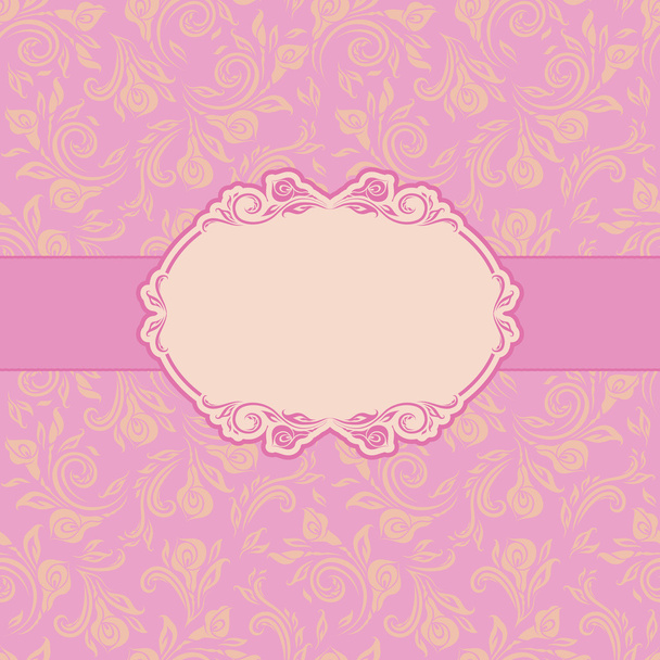 Template frame design for greeting card . - Vector, afbeelding