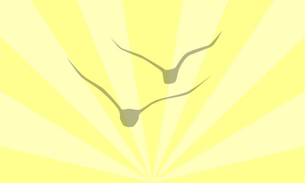 Madarak, nap ellen - Vektor, kép