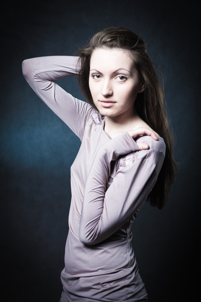 Portrait of a young girl in jeans - Fotografie, Obrázek