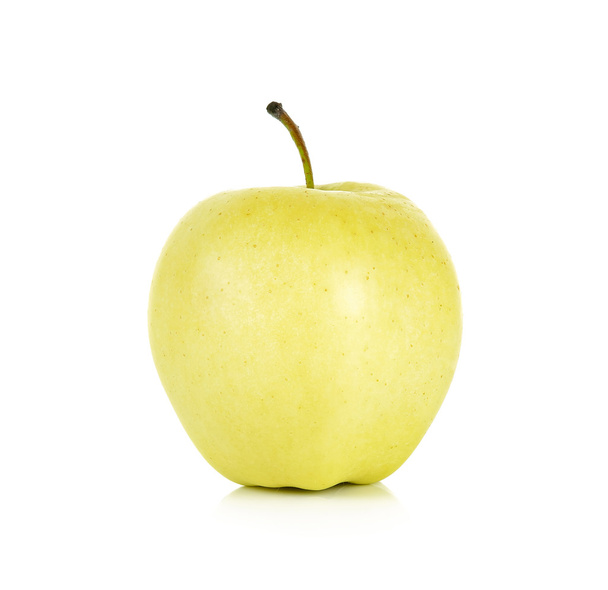 Pomme jaune isolée sur le fond blanc
 - Photo, image