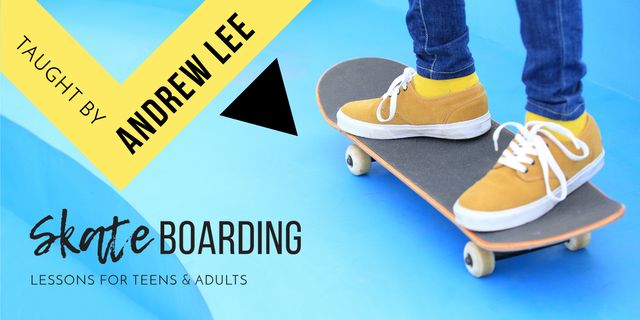 Skateboarding Lesson Offer Image Modelo de Design