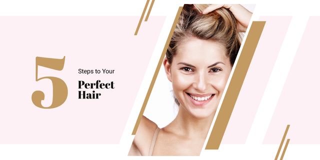 Healthy Hair Care Lights Image Design Template