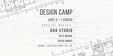 Ontwerpsjabloon van Twitter van Design camp in London