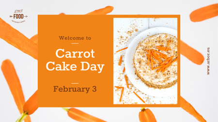 Carrot Cake Day Celebration FB event cover Design Template