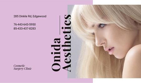 Template di design Young attractive woman Business card
