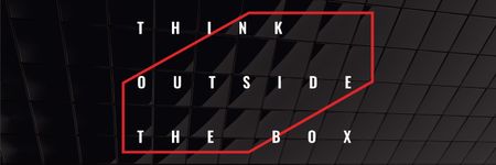 Plantilla de diseño de Think outside the box citation Twitter 