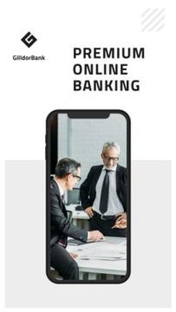Online Banking services Mobile Presentation tervezősablon