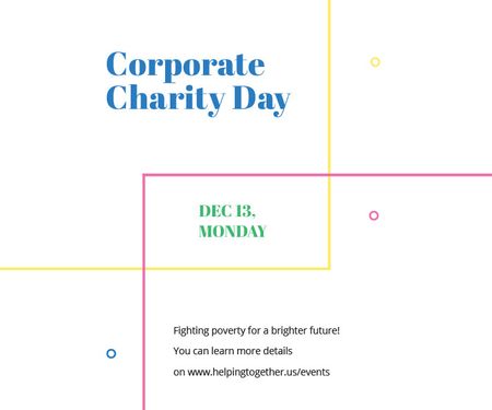Plantilla de diseño de Corporate Charity Day Large Rectangle 