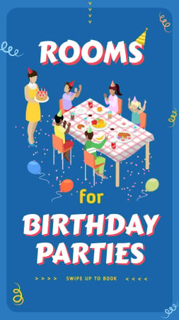 Kids at Birthday Party Instagram Story Modelo de Design
