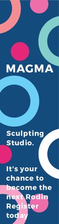 Sculpting studio poster Skyscraper – шаблон для дизайну