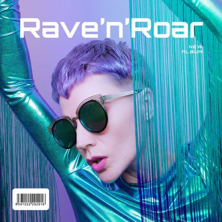 Party Girl in Sunglasses Album Cover – шаблон для дизайну