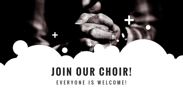 Plantilla de diseño de Invitation to Church Choir with Prayer Facebook AD 