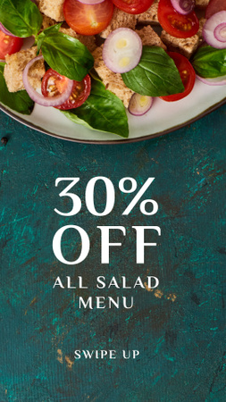Ontwerpsjabloon van Instagram Story van Healthy Italian salad