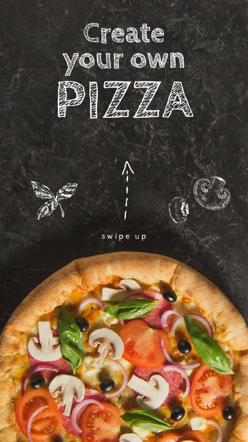 Ontwerpsjabloon van Instagram Video Story van Italian Pizza menu promotion