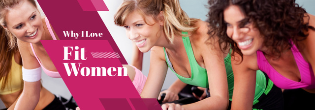 Sport Inspiration Women Training in Gym Tumblr Design Template