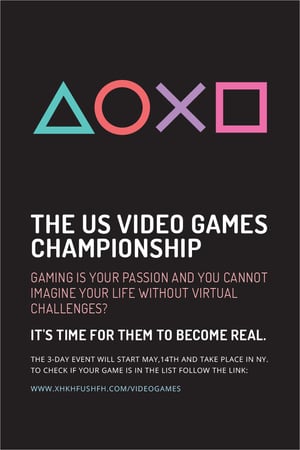 Modèle de visuel Video games Championship - Pinterest