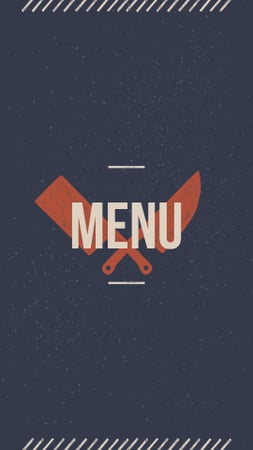 Meat and Fish restaurant menu icons Instagram Highlight Coverデザインテンプレート