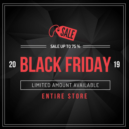 Modèle de visuel Black Friday Sale Advertisement - Instagram