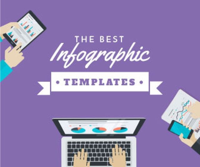 Best Infographic Templates with Gadgets Large Rectangle Modelo de Design