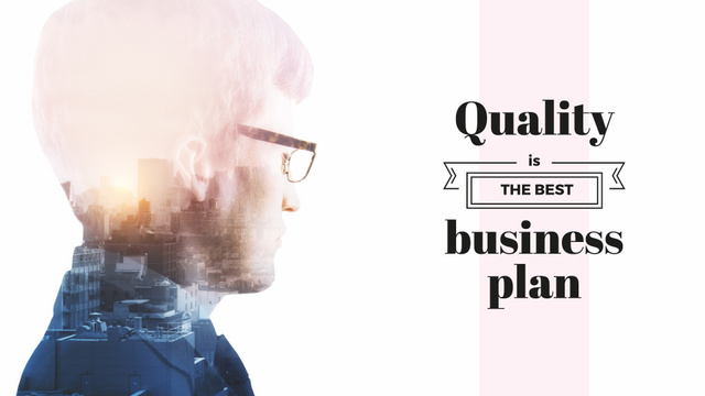 Ontwerpsjabloon van Presentation Wide van Quality business plan