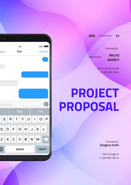 Designvorlage Project Strategy overview für Proposal