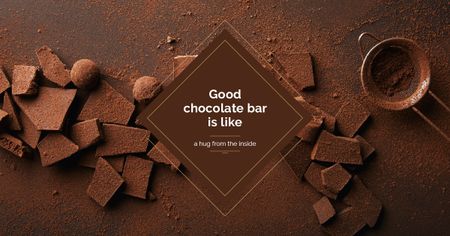 Szablon projektu Chocolate pieces with cocoa Facebook AD