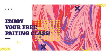 Free painting class Offer Facebook AD tervezősablon