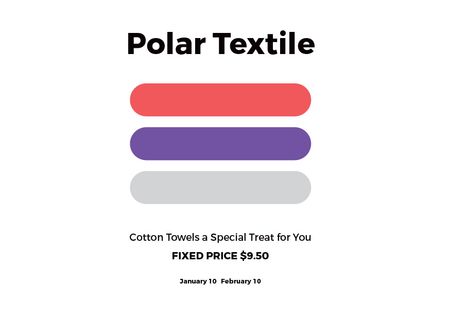 Platilla de diseño Textile towels offer colorful lines Postcard