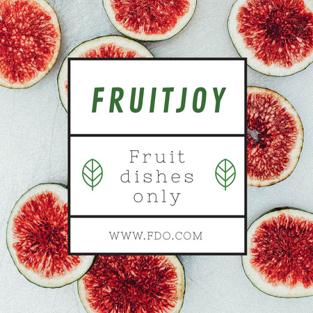 Ontwerpsjabloon van Instagram van Fruitgerechten met Plakjes Gember