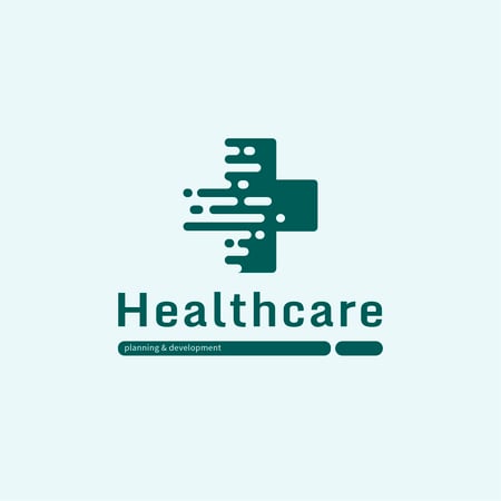 Healthcare Clinic with Medical Cross Icon Logo Πρότυπο σχεδίασης