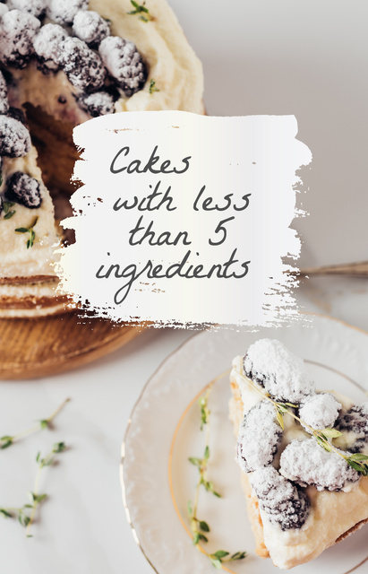 Sweet Cake with Cream and berries IGTV Cover – шаблон для дизайну