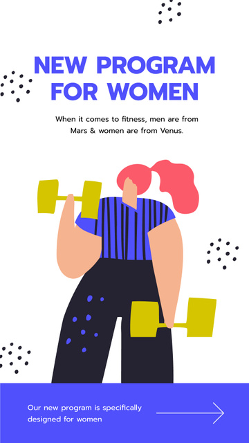 Fitness program for Women ad Mobile Presentation – шаблон для дизайну