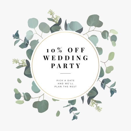 Wedding Party planning offer Instagram AD Modelo de Design