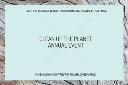 Ontwerpsjabloon van Gift Certificate van Clean up the Planet Annual event