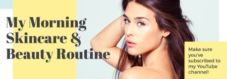 Template di design Skincare Routine Tips Woman with Glowing Skin Tumblr