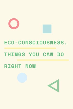 Template di design Eco-consciousness concept with simple icons Tumblr