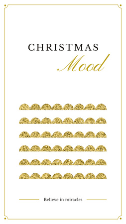 Christmas card with shiny glitter Instagram Story Modelo de Design