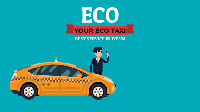 Man Calling Taxi by Phone Full HD video Design Template