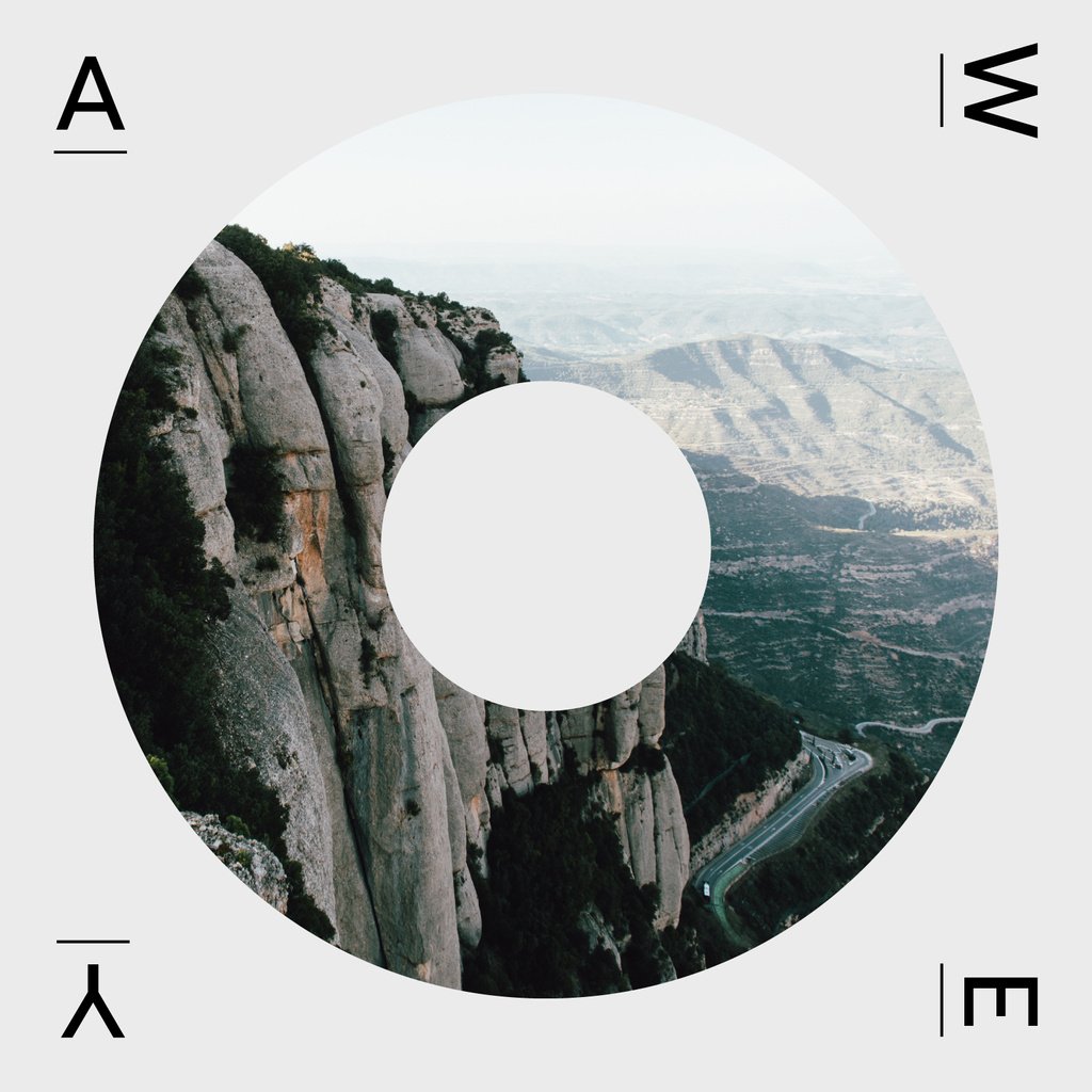 Template di design Scenic Mountains view Album Cover