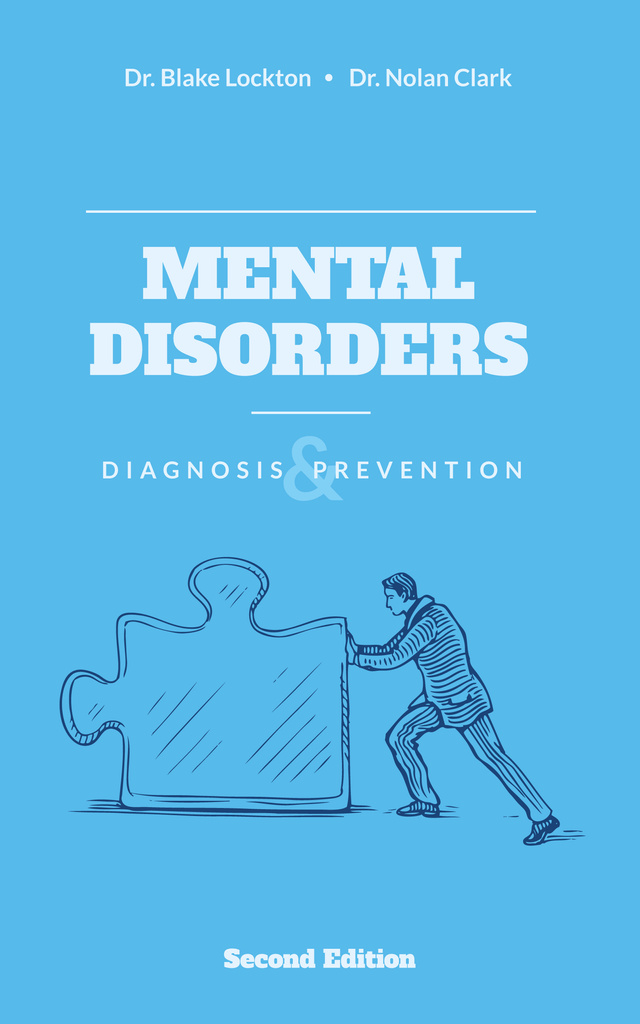 Proposal for Preventive Diagnosis of Psychiatric Disorders Book Cover Design Template