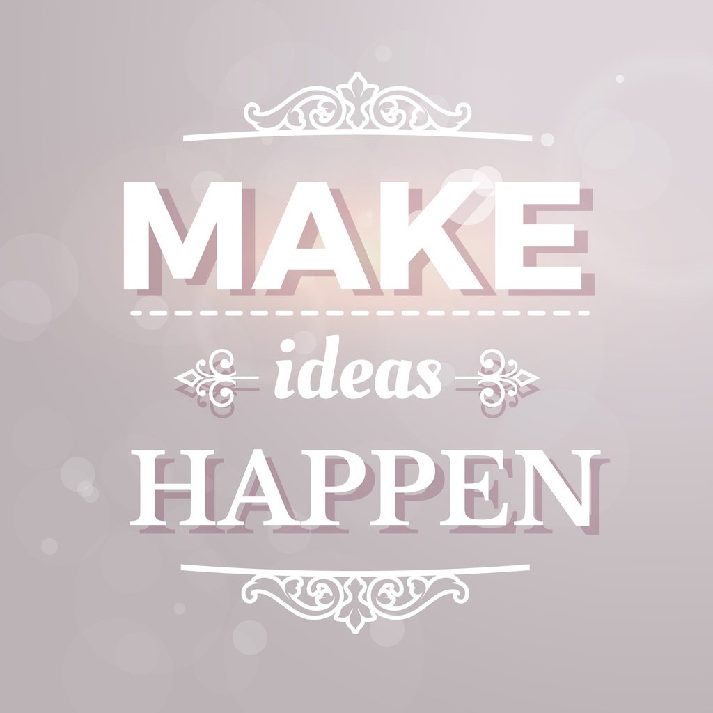 Motivational Ideas quote in ornate frame Instagram AD – шаблон для дизайну