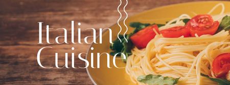 Plantilla de diseño de pasta restaurante sabroso plato italiano Facebook cover 