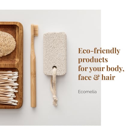 Plantilla de diseño de Productos ecológicos para Body Offer Instagram AD 