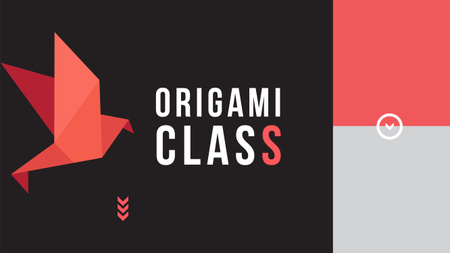 Origami class Invitation Youtubeデザインテンプレート