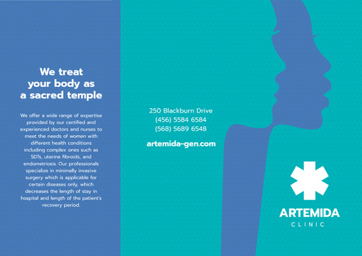 Clinic Ad With Women's Silhouettes Brochure