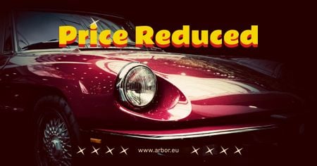 Shiny red car Offer Facebook AD Design Template