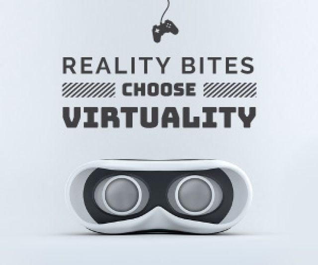 Virtual Reality Accessories Offer Medium Rectangle Šablona návrhu
